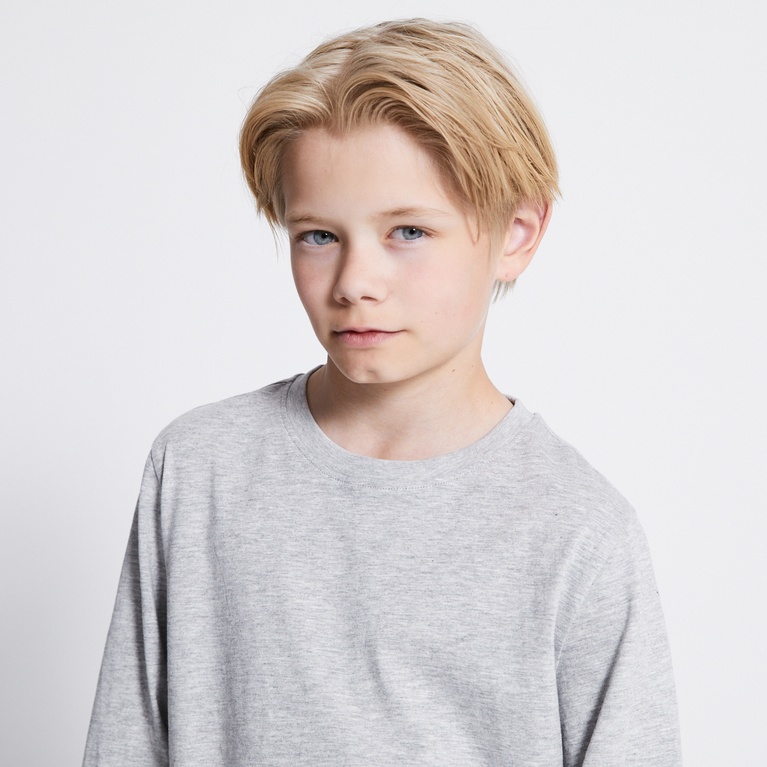 Long sleeve tee "Kim" Light greymelange
